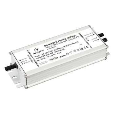 Блок питания ARPV-UH24240-PFC-DALI2-PH (24V, 10.0A, 240W, IP67) Arlight 025689(2)