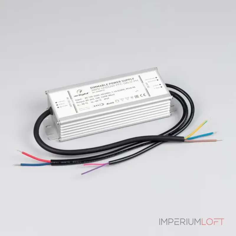Блок питания ARPV-UH24240-PFC-DALI2-PH (24V, 10.0A, 240W, IP67) Arlight 025689(2)