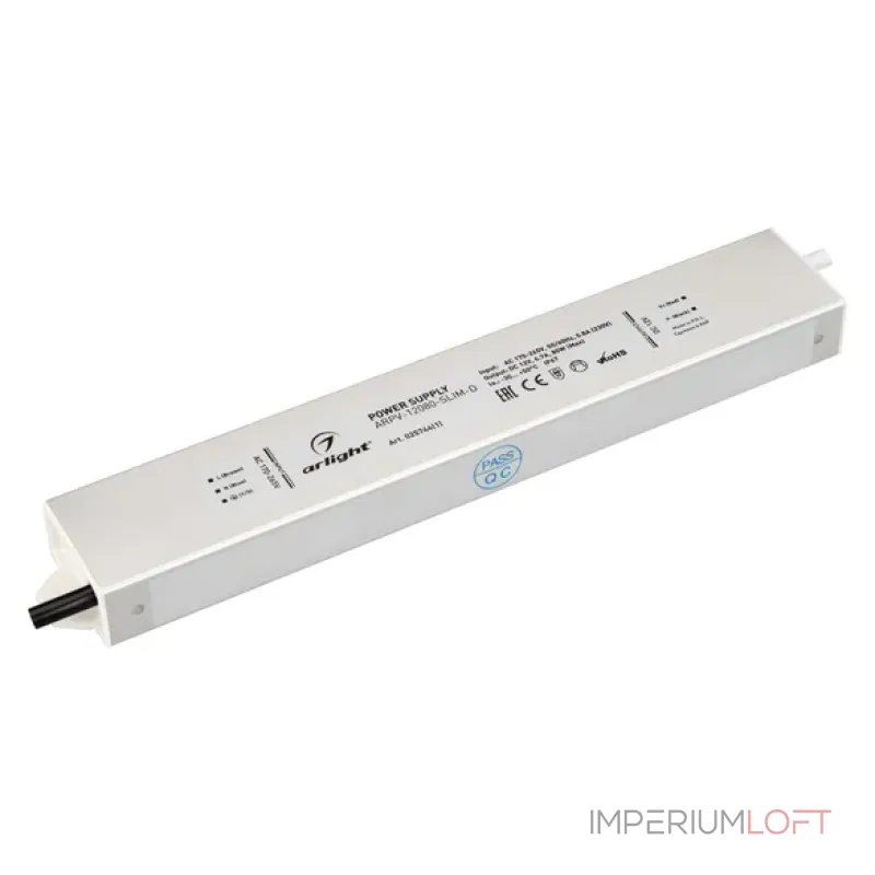 Блок питания ARPV-12080-SLIM-D (12V, 6.7A, 80W, IP67) Arlight 025744(1) Блок питания ARPV-12080-SLIM-D (12V, 6.7A, 80W, IP67) Arlight 025744(1)