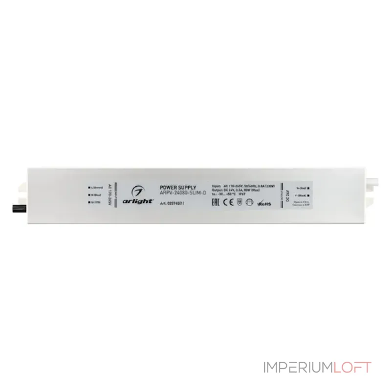 Блок питания ARPV-24080-SLIM-D (24V, 3.3A, 80W, IP67) Arlight 025745(1)