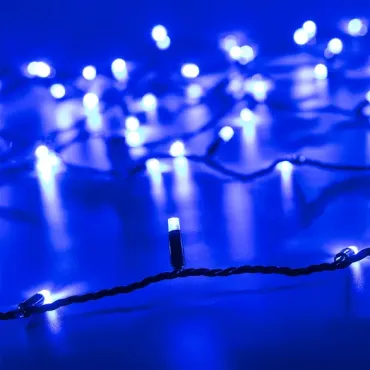 Arlight Светодиодная гирлянда ARD-STRING-CLASSIC-10000-BLACK-100LED-STD BLUE 230В 7Вт Ardecoled IP65 025802
