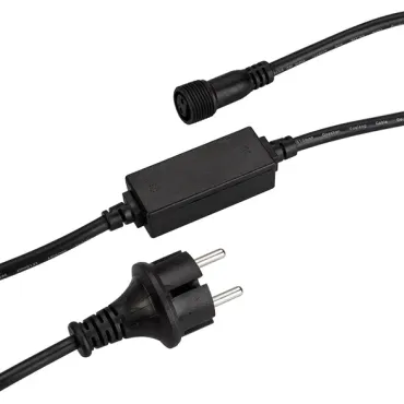 Шнур питания ARD-CLASSIC-FLASH-1.5M Black (230V, 1.6A, Ardecoled) Arlight 025885