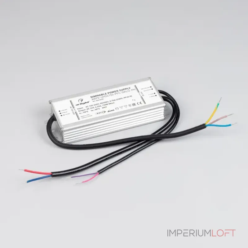 Блок питания ARPV-UH24150-PFC-DALI2-PH (24V, 6.3A, 150W, IP67) Arlight 026126(2)
