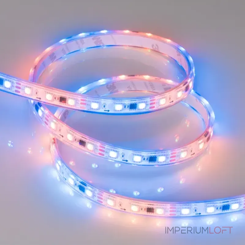 Светодиодная лента герметичная SPI-P-B60-12mm 12V RGB-PX3 (14.4W/m, IP66, 5060, 5m, бегущий огонь) Arlight 026365(3)