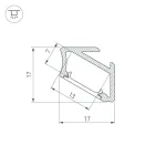 Профиль для светодиодной ленты ALM-V60-2020 ANOD Black Arlight 026694(1)