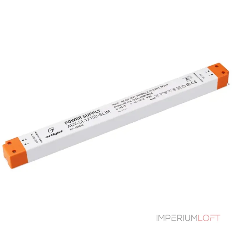 Arlight Блок питания ARV-SL12150-SLIM 12В 12.5A 150Вт PFC IP20 026818 Arlight Блок питания ARV-SL12150-SLIM 12В 12.5A 150Вт PFC IP20 026818