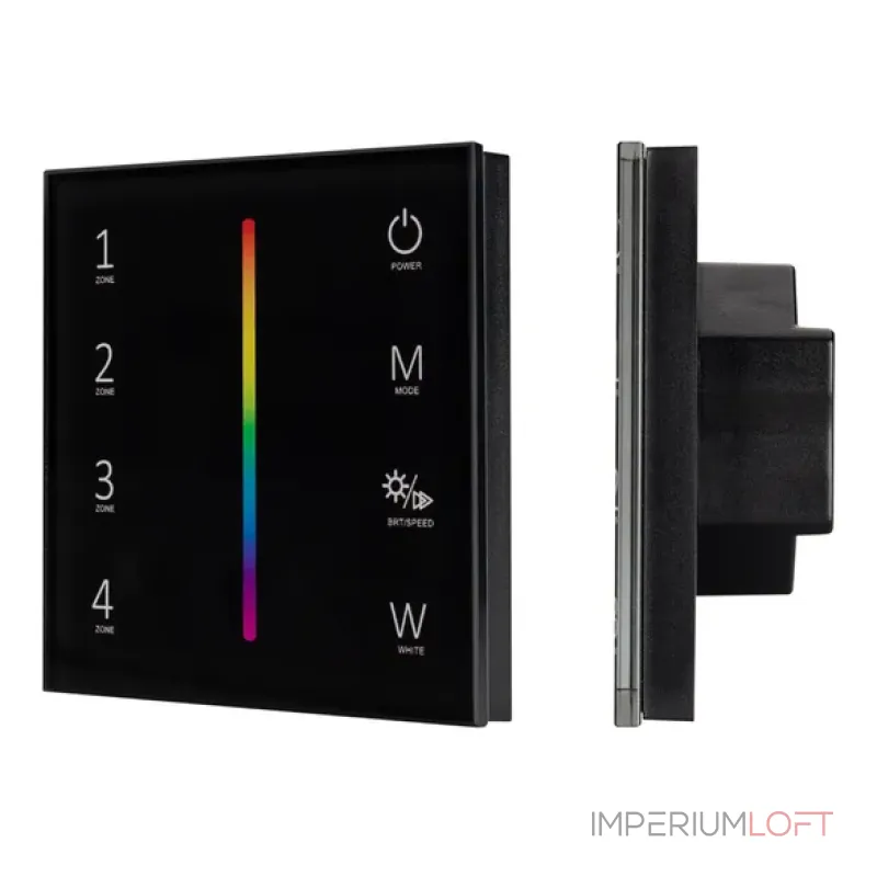 Панель управления Sens SMART-P30-RGBW Black (230V, 4 зоны, 2.4G, IP20) Arlight 027104 Панель управления Sens SMART-P30-RGBW Black (230V, 4 зоны, 2.4G, IP20) Arlight 027104