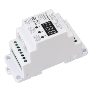 Конвертер SMART-K29-DMX512 (230V, 2x1.2A, TRIAC, DIN) Arlight 027130 Конвертер SMART-K29-DMX512 (230V, 2x1.2A, TRIAC, DIN) Arlight 027130