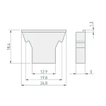 Заглушка для FOLED белая глухая Arlight 027736