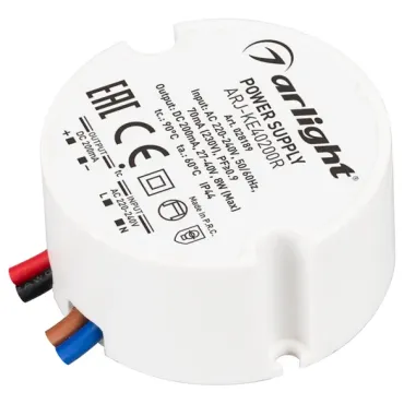 Arlight Блок питания ARJ-KE40200R 8Вт 200mA PFC IP44 028189