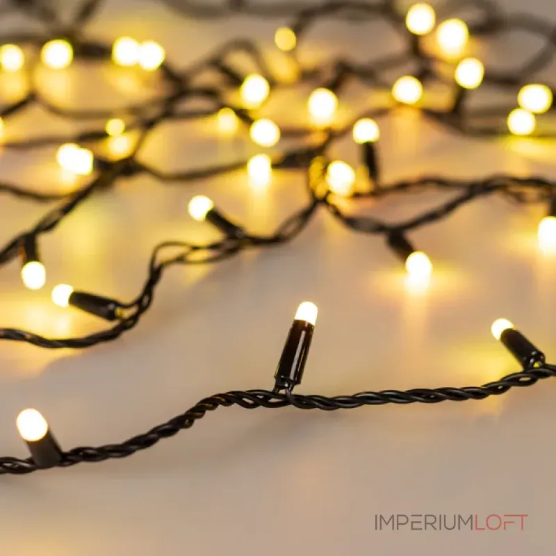 Светодиодная гирлянда ARD-STRING-CLASSIC-10000-BLACK-100LED-MILK-SYNC RGB (230V, 6.5W, Ardecoled, IP65) Arlight 028214