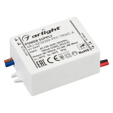 Блок питания ARJ-KE30300-PFC-TRIAC-A (9W, 300mA, IP44) Arlight 028277 Блок питания ARJ-KE30300-PFC-TRIAC-A (9W, 300mA, IP44) Arlight 028277