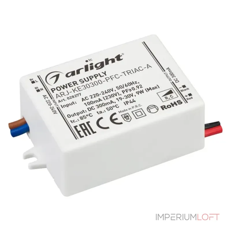 Блок питания ARJ-KE30300-PFC-TRIAC-A (9W, 300mA, IP44) Arlight 028277 Блок питания ARJ-KE30300-PFC-TRIAC-A (9W, 300mA, IP44) Arlight 028277