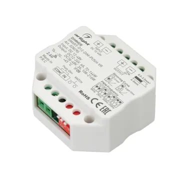 Arlight Диммер SMART-D12-DIM-PUSH-VR 12-48В 1x6A 2.4G IP20 028290