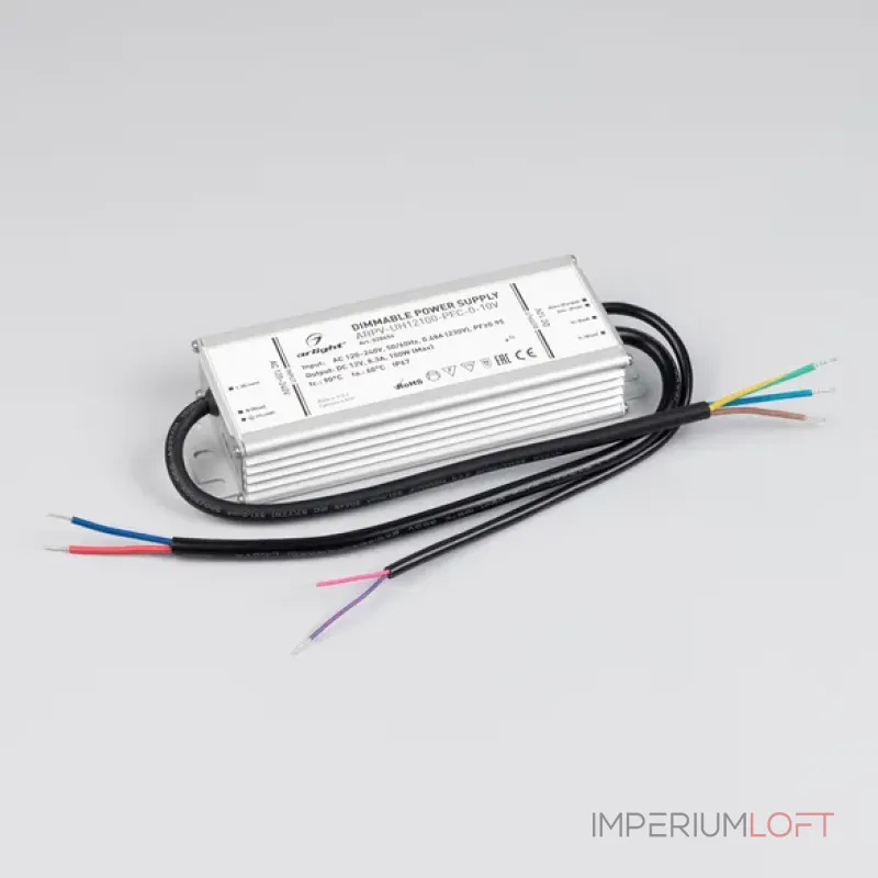 Блок питания ARPV-UH12100-PFC-0-10V (12V, 8.3A, 100W, IP67) Arlight 028454 Блок питания ARPV-UH12100-PFC-0-10V (12V, 8.3A, 100W, IP67) Arlight 028454