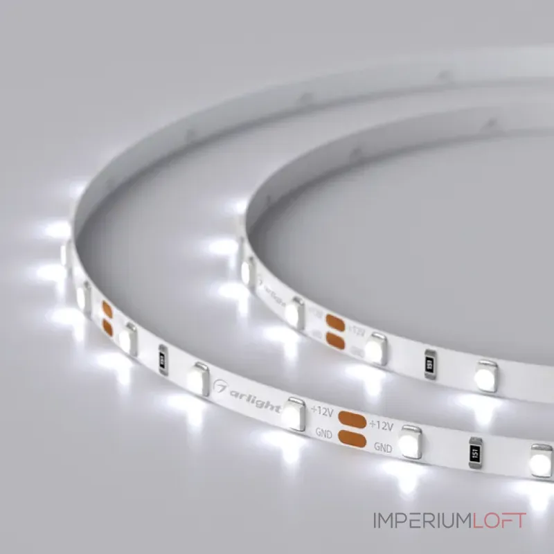 Светодиодная лента RT-A60-5mm 12V Cool 8K (4.8W/m, IP20, 2835, 5m, узкая) Arlight 028610(2) Светодиодная лента RT-A60-5mm 12V Cool 8K (4.8W/m, IP20, 2835, 5m, узкая) Arlight 028610(2)