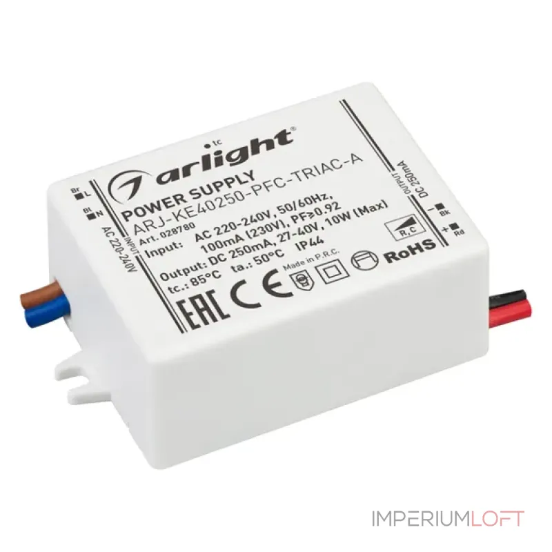 Блок питания ARJ-KE40250-PFC-TRIAC-A (10W, 250mA, IP44) Arlight 028780 Блок питания ARJ-KE40250-PFC-TRIAC-A (10W, 250mA, IP44) Arlight 028780