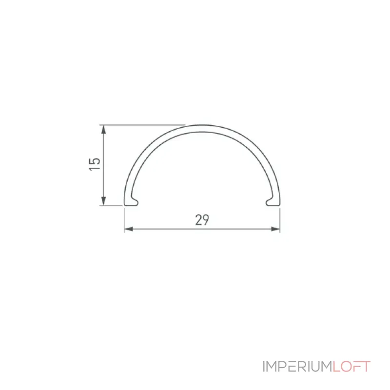 Рассеиватель для профиля ROUND-D30-DUAL-2000 OPAL Arlight 29214