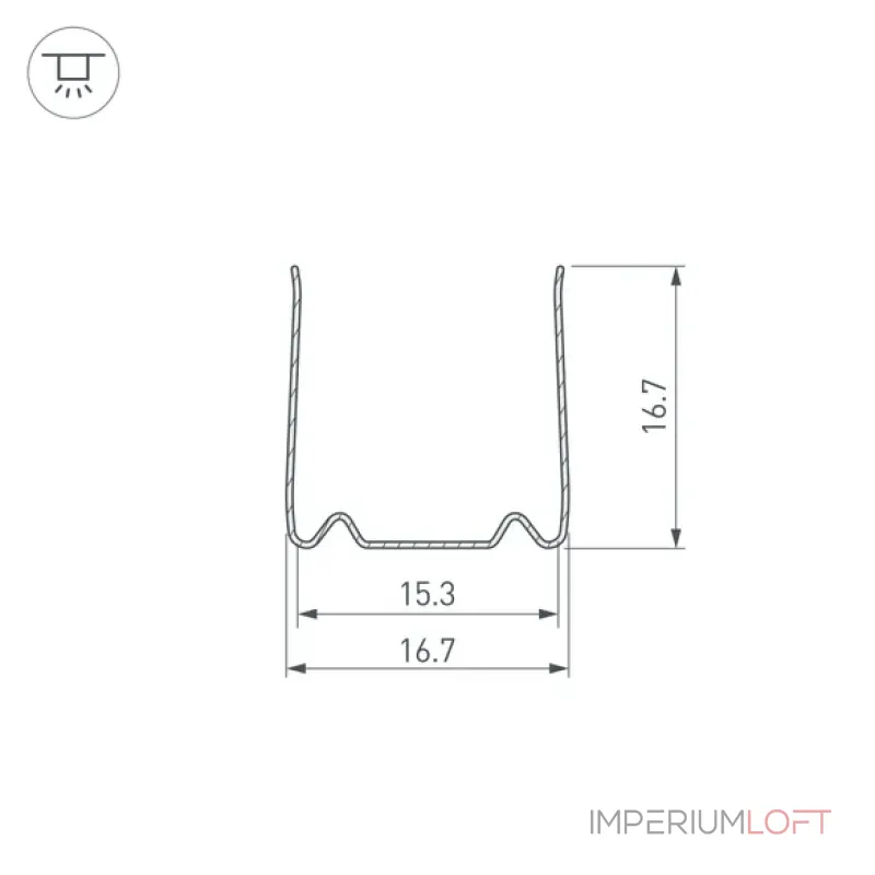 Профиль для светодиодной ленты гибкий ARL-MOONLIGHT-1515-3D-2x500 Arlight 029421