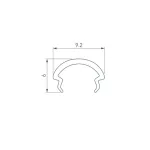 Рассеиватель для профиля ROUND-D10.5-2000 OPAL Arlight 29567