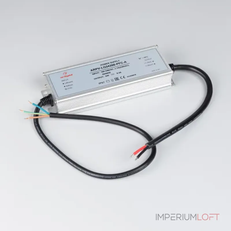 Блок питания ARPV-LG24200-PFC-A (24V, 8.3A, 200W, IP67) Arlight 030019