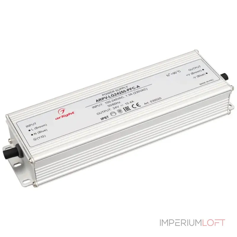 Блок питания ARPV-LG24250-PFC-A (24V, 10.4A, 250W, IP67) Arlight 030020 Блок питания ARPV-LG24250-PFC-A (24V, 10.4A, 250W, IP67) Arlight 030020