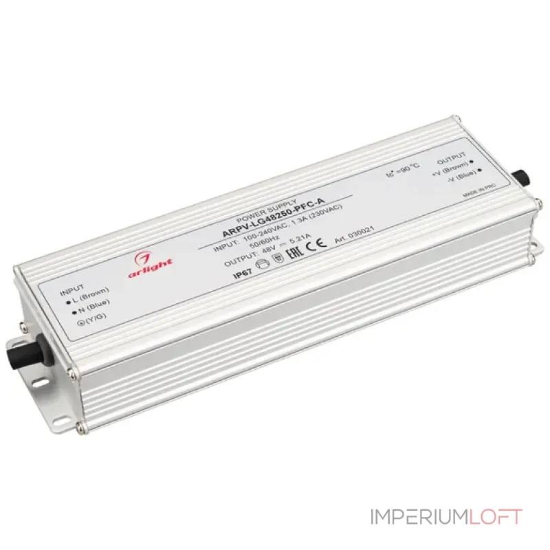 Arlight Блок питания ARPV-LG48250-PFC-A 48В 5.21A 250Вт IP67 030021 Arlight Блок питания ARPV-LG48250-PFC-A 48В 5.21A 250Вт IP67 030021