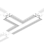 Т-образный угол в сборе со скрытым фланцем для профилей SL-LINIA45-FANTOM Arlight SL-LINIA 30107