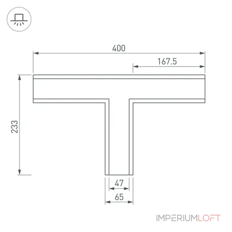 Т-образный угол в сборе с накладным фланцем для профилей SL-LINIA65-F Arlight SL-LINIA 30128 Т-образный угол в сборе с накладным фланцем для профилей SL-LINIA65-F Arlight SL-LINIA 30128