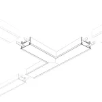 Т-образный угол в сборе с накладным фланцем для профилей SL-LINIA65-F Arlight SL-LINIA 30128