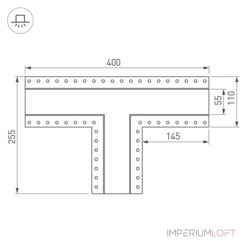 Т-образный коннектор SL-LINIA55-FANTOM Arlight 030133