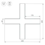 Крестовина SL-LINE-6070 Arlight 030143