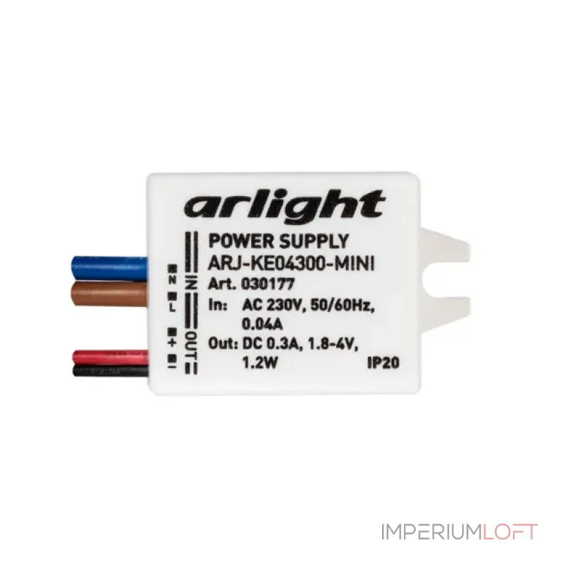 Блок питания ARJ-KE04300-MINI (1.2W, 300mA, IP20) Arlight 030177 Блок питания ARJ-KE04300-MINI (1.2W, 300mA, IP20) Arlight 030177