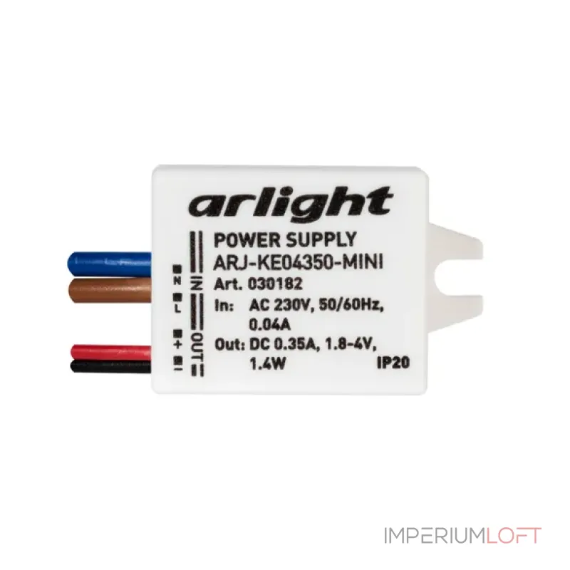 Блок питания ARJ-KE04350-MINI (1.4W, 350mA, IP20) Arlight 030182