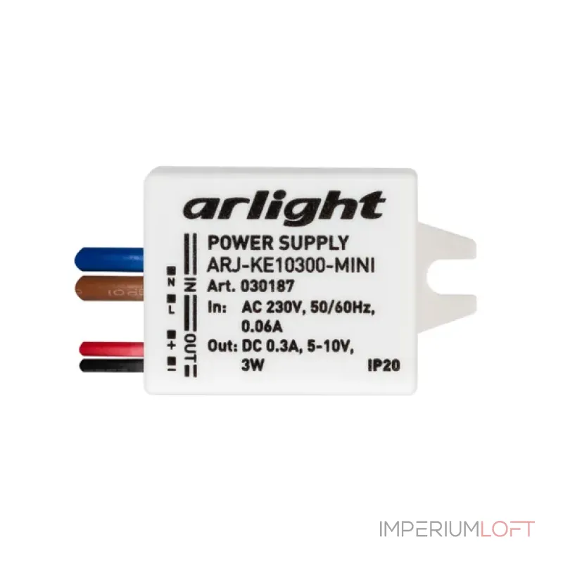 Блок питания ARJ-KE10300-MINI (3W, 300mA, IP20) Arlight 030187 Блок питания ARJ-KE10300-MINI (3W, 300mA, IP20) Arlight 030187