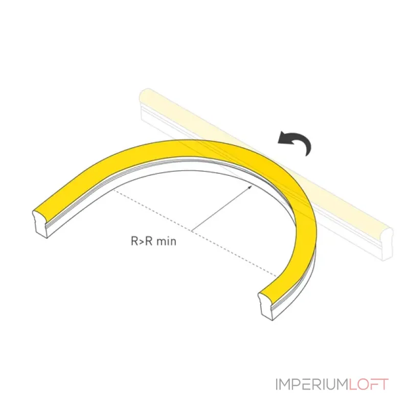 Гибкий неон ARL-NEON-2615PH-SIDE 24V Amber (8 Вт/м, IP65) Arlight 030871