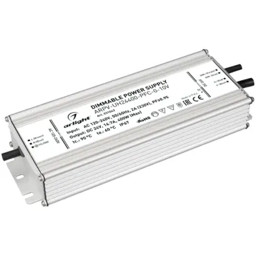 Блок питания ARPV-UH24400-PFC-0-10V (24V, 16.7A, 400W, IP67) Arlight 031043