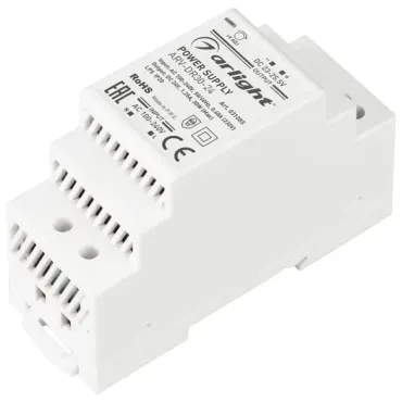 Блок питания ARV-DR30-24 (24V, 1.25A, 30W, IP20, DIN-рейка) 031085