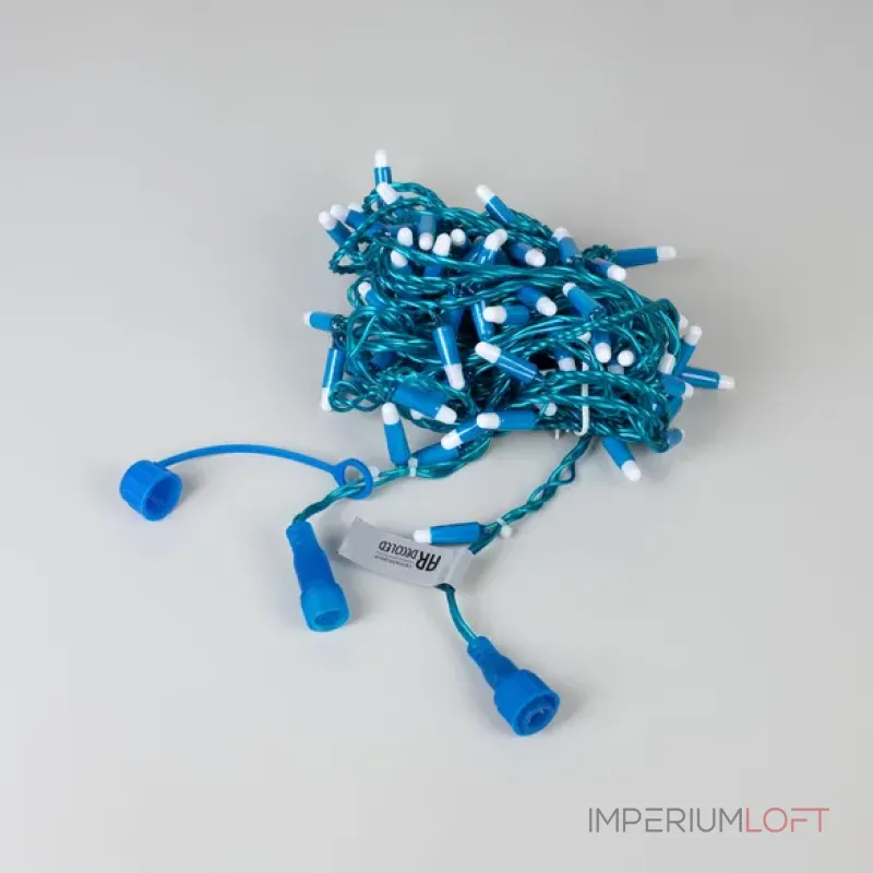 Светодиодная гирлянда ARD-STRING-CLASSIC-10000-BLUE-100LED-MILK-FLASH Blue (230V, 7W, Ardecoled, IP65) Arlight 031199