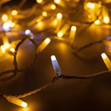 Светодиодная гирлянда ARD-STRING-CLASSIC-10000-WHITE-100LED-MILK-FLASH Warm (230V, 7W, Ardecoled, IP65) Arlight 031205