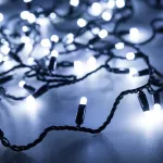 Светодиодная гирлянда ARD-STRING-CLASSIC-10000-BLACK-100LED-MILK-FLASH White (230V, 7W, Ardecoled, IP65) Arlight 031207