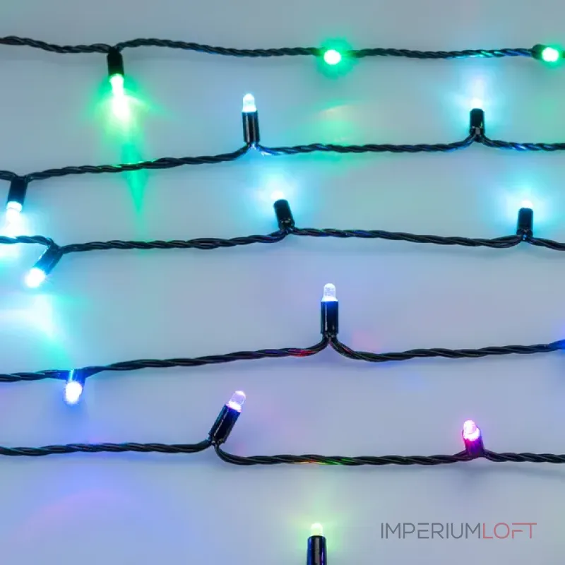 Светодиодная гирлянда ARD-STRING-CLASSIC-6000-BLACK-40LED-LIVE RGB-SPI (12V, 26W, Ardecoled, IP65) Arlight 031519