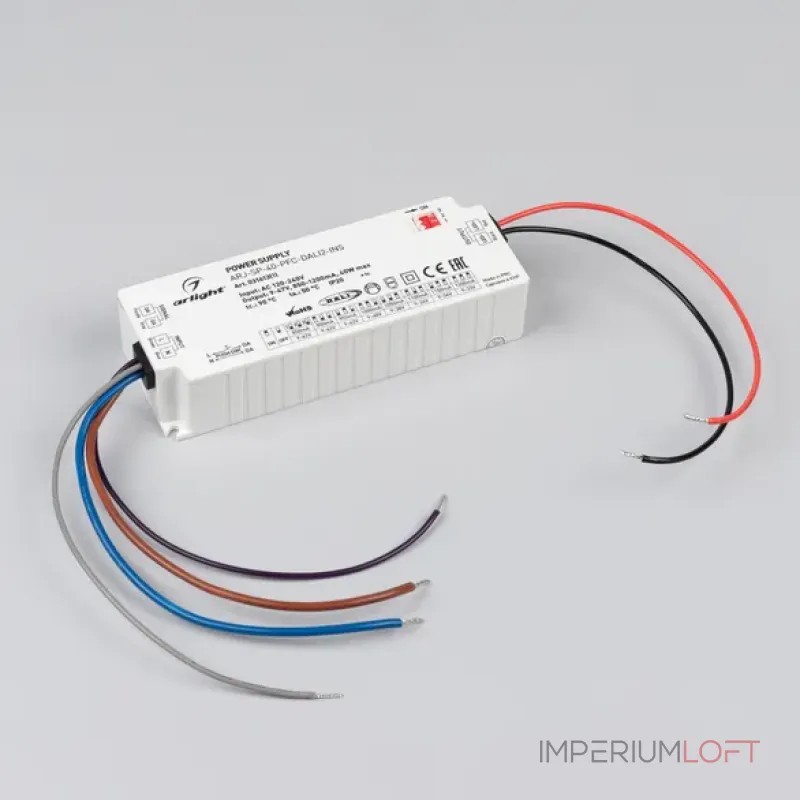 Блок питания ARJ-SP-40-PFC-DALI2-INS (40W, 9-47V, 0.85-1.2A, IP20) Arlight 031613(1)