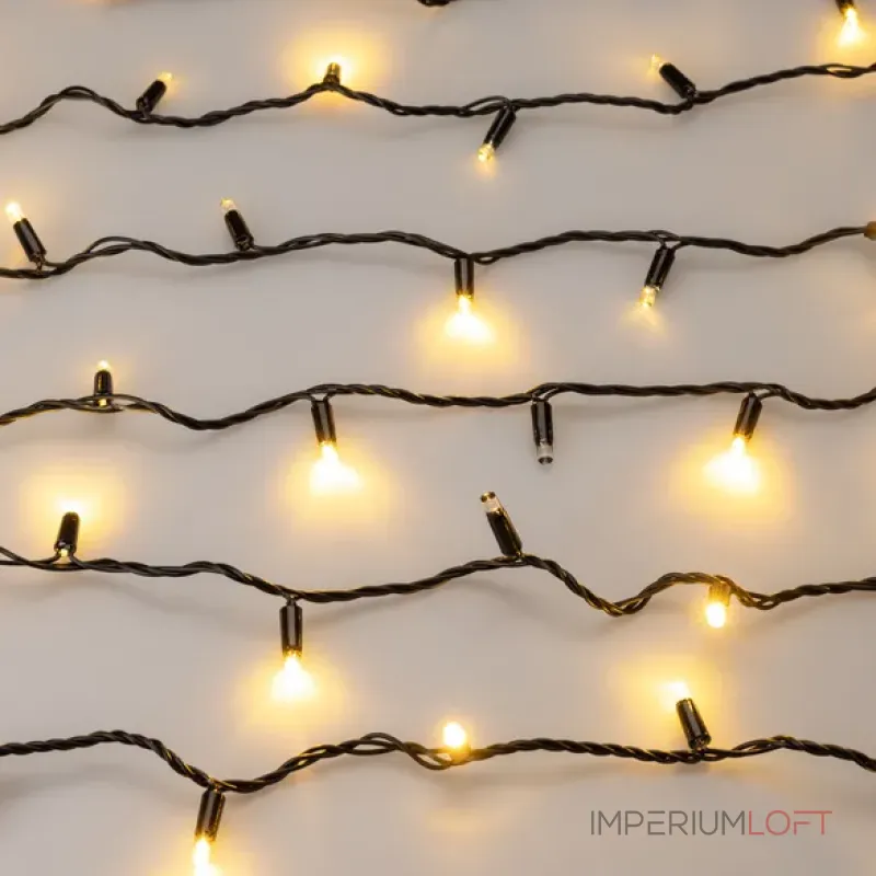 Светодиодная гирлянда ARD-STRING-CLASSIC-1000-BLACK-100LED-PULSE Warm (230V, 7W, Ardecoled, IP65) Arlight 031649