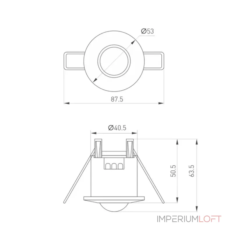 Датчик движения PRIME-PIR-BUILT-R53-200W (230V, 1.7A, MULTI, IP20) Arlight 031844