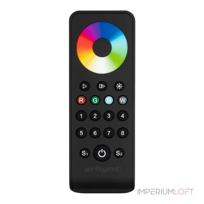 Пульт SMART-R43-RGBW Black (8 зон, 2.4G, IP20) Arlight 031953
