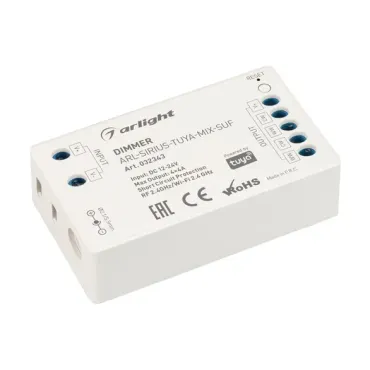 Диммер ARL-SIRIUS-TUYA-MIX-SUF (12-24V, 4x4A, 2.4G, Контроллер) Arlight 032343