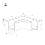 Коннектор угловой MAG-CON-2538-F-L90 (BK) (IP20) Arlight 033246