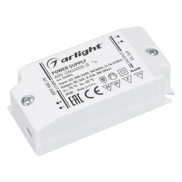Arlight Блок питания ARV-SN24008-B 24В 0.33A 8Вт IP20 033274 Arlight Блок питания ARV-SN24008-B 24В 0.33A 8Вт IP20 033274