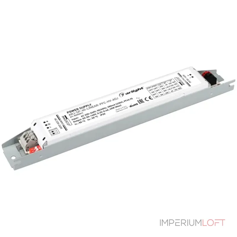 Блок питания ARJ-SP-40-LINEAR-PFC-HV-ADJ (40W, 50-160V, 0.25-0.4A, IP20) Arlight 033334(1) Блок питания ARJ-SP-40-LINEAR-PFC-HV-ADJ (40W, 50-160V, 0.25-0.4A, IP20) Arlight 033334(1)
